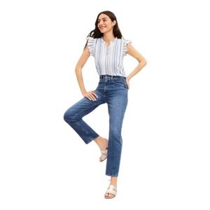 LOFT Women's Blue Straight Leg Jeans